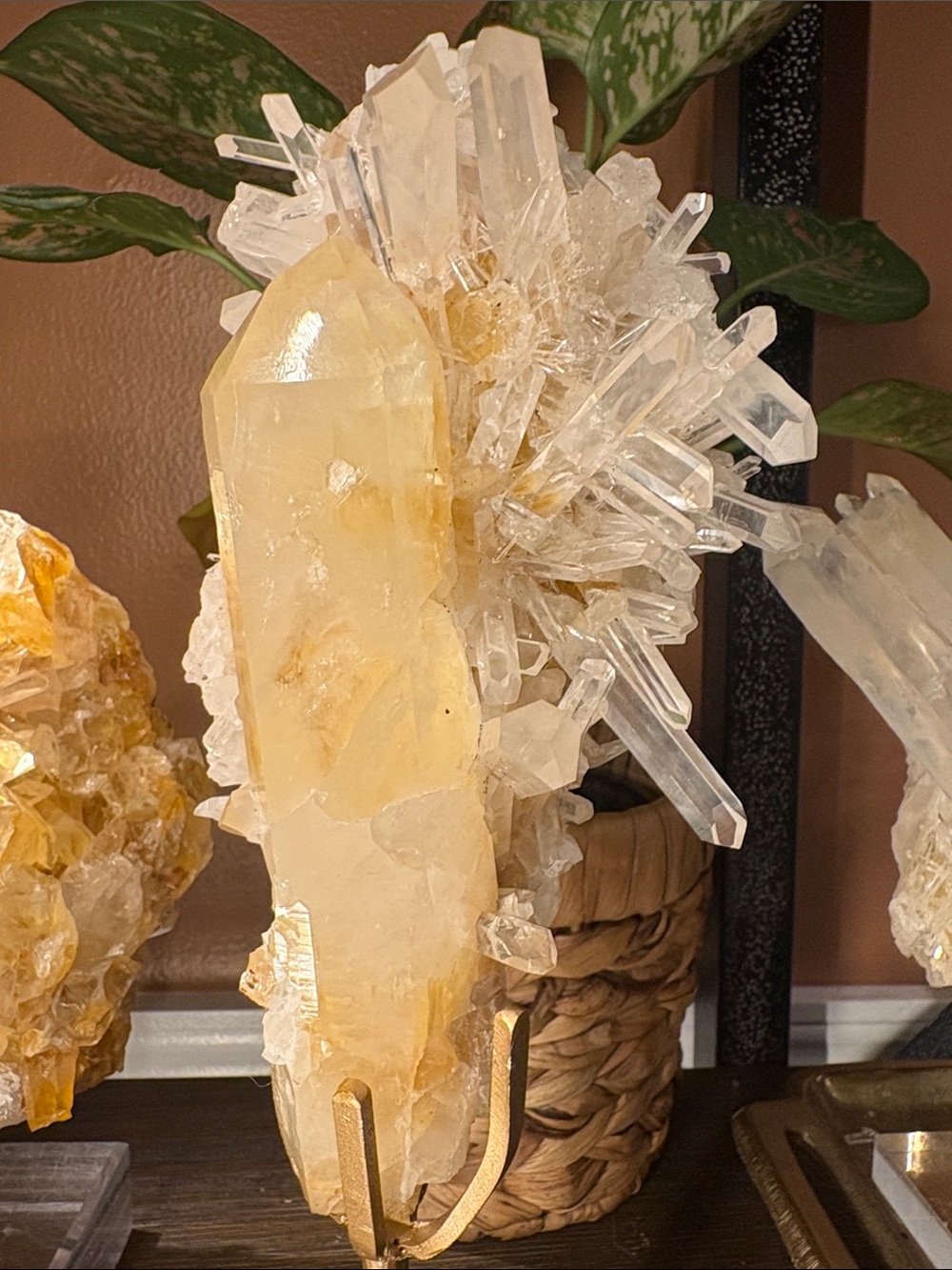 Golden Lemurian Quartz Cluster